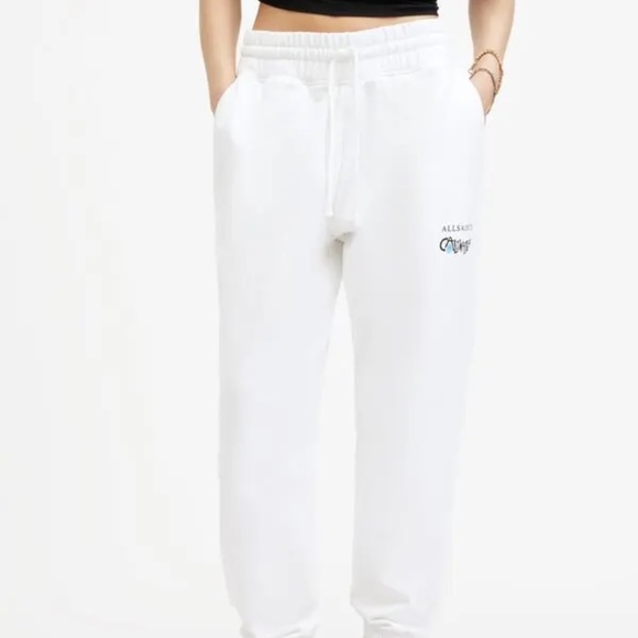 ALLSAINTS Caliwater Relaxed Fit Sweatpants - Optic White Small MSRP $169 - Picture 3 of 13